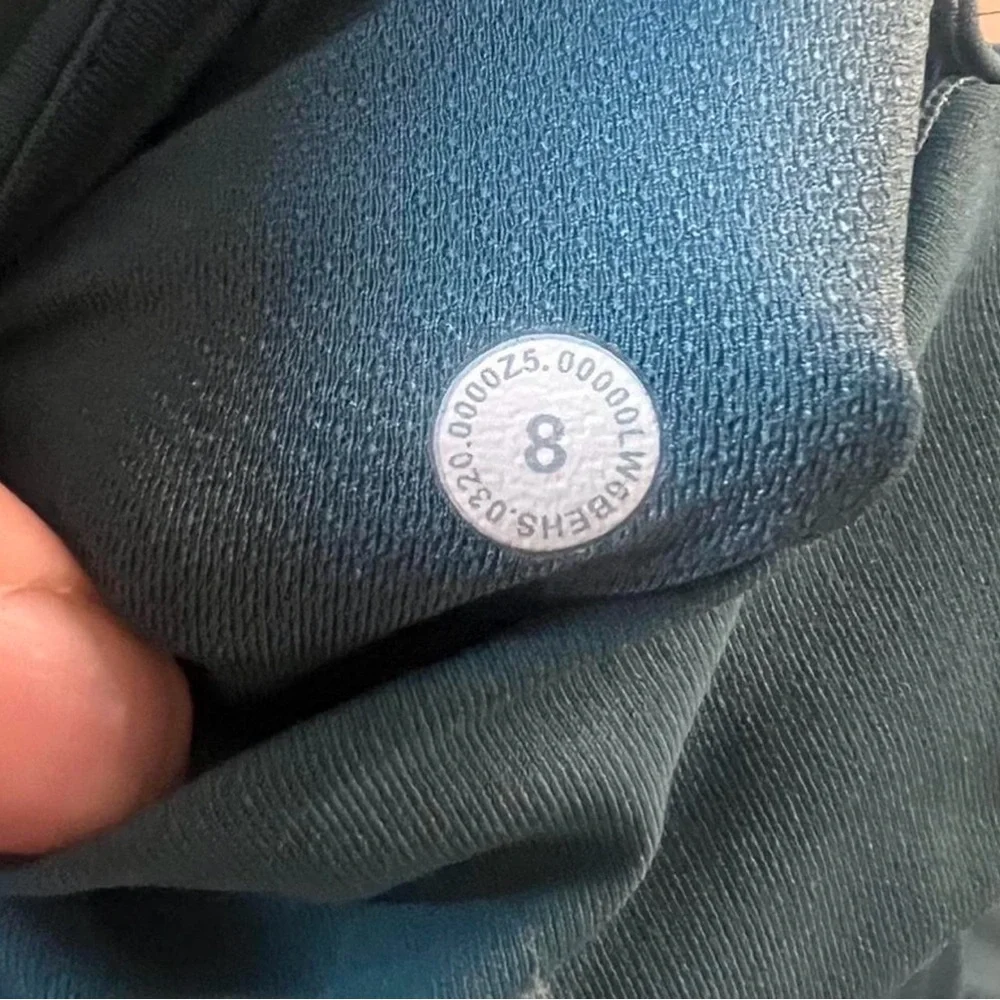 Lululemon In Movement Crop Leggings Pacific‎ Breeze Size 8